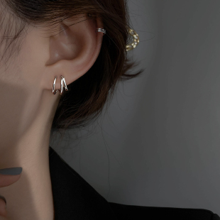 Z小姐 潮韩国气质网红高级感耳钉女小众设计感 925银针2025年新款