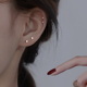 爆款 Z小姐 S999纯银耳钉女2025新款 耳环耳饰睡觉免摘养耳洞耳骨钉