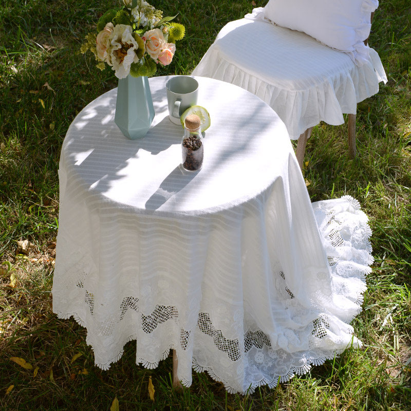 纳米科技圆桌盖布防水ins茶几防尘盖巾法式餐桌布长方形蕾丝桌布,居家布艺,桌布,淘宝优惠券,粉丝福利购,淘宝优惠卷