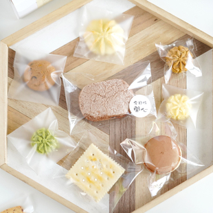 曲奇纽扣饼干 费南雪马卡龙 达克瓦兹自粘袋透明一次性包装袋子