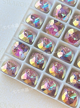 正品施家华子水晶4470尖底肥方钻223TRAN浅粉玫瑰金10mm美甲堆钻