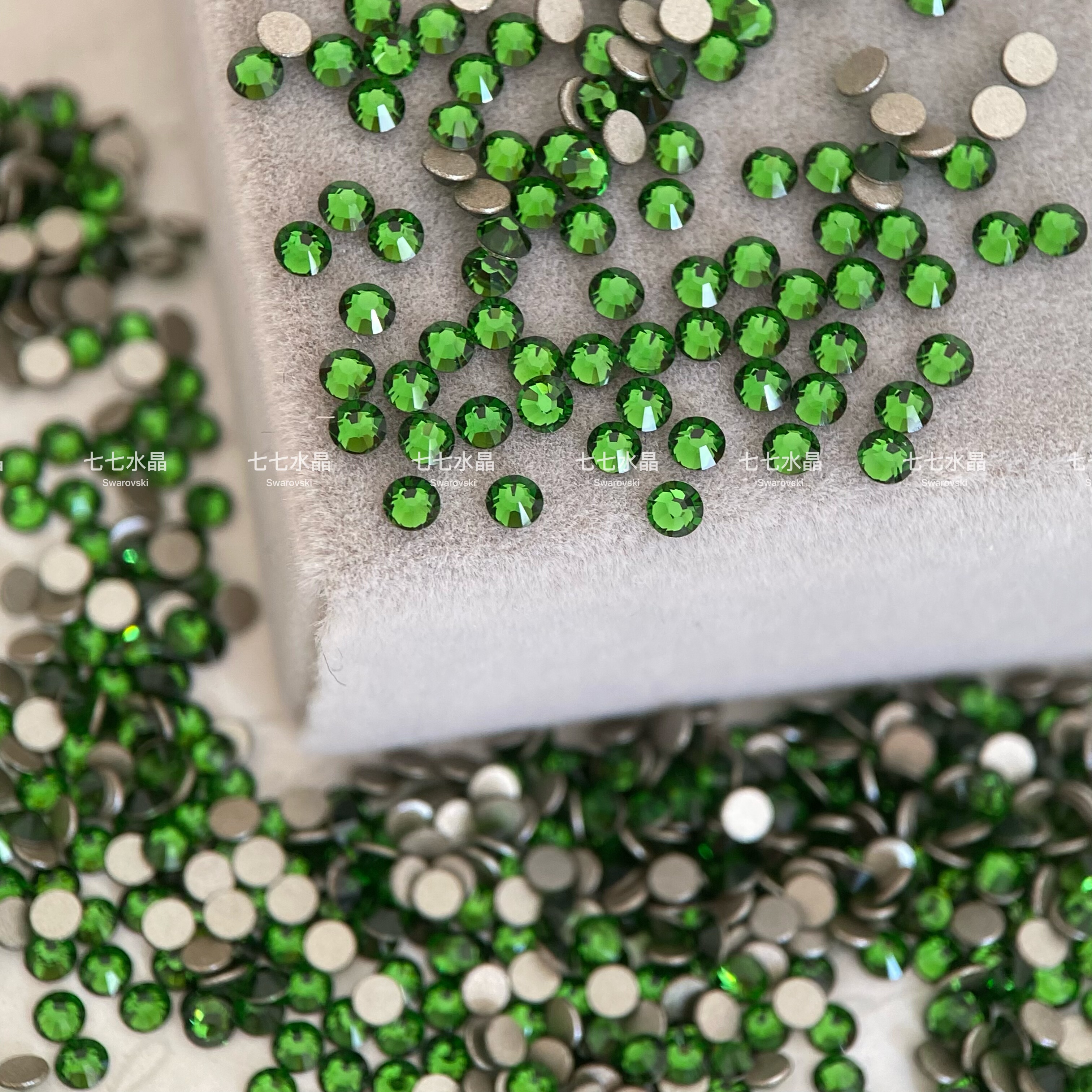 正品水晶2088平底圆钻291青蕨绿ss7美甲饰品DIY粘钻宠物发夹装饰