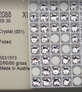正品 2088奥地利进口高端水晶饰品钻 施家美甲平底钻白色圆形2058