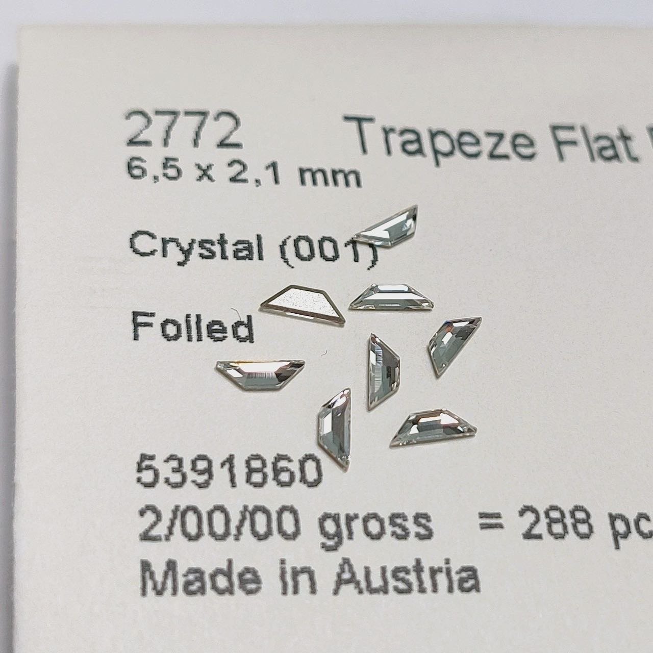 施家奥钻2772平底梯形 进口钻 华子平底异形钻 手工diy美甲饰品