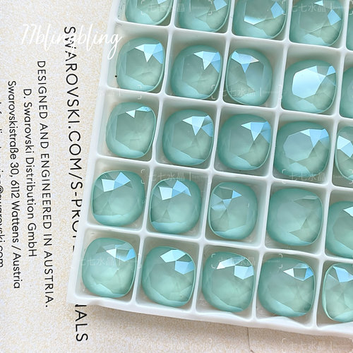 正品施加水晶华子4470尖底肥方L115s薄荷绿摩卡美甲饰品指甲装饰