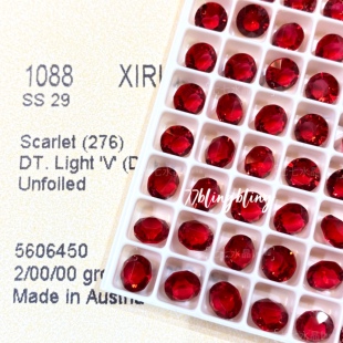 正品施家水晶华子1088尖底圆钻276DTLIV透底斯嘉丽红ss29
