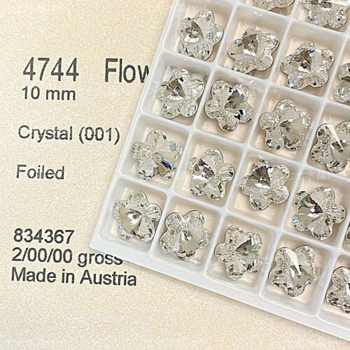 正品奥钻施家水晶4744尖底梅花异形美甲钻001白色 6mm/10mm饰品