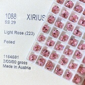 正品 施家水晶1088尖底圆形钻223粉色ss29耳钉尺寸美甲diy堆钻