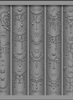 KusaCollection小草模具新品蝴蝶串珠本甲链条美甲模具