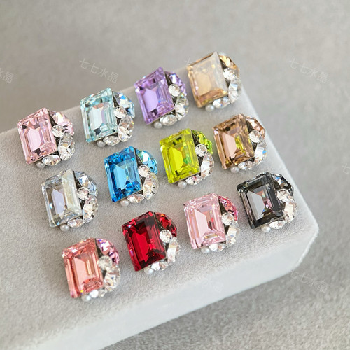 正品华子施家水晶8×6mm小冰糖4527华子成品钻球合集