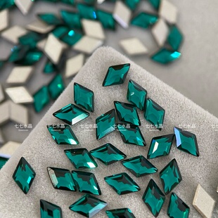 正品 施家华子水晶2773平底菱形205祖母绿美甲钻饰堆钻diy宠物发夹
