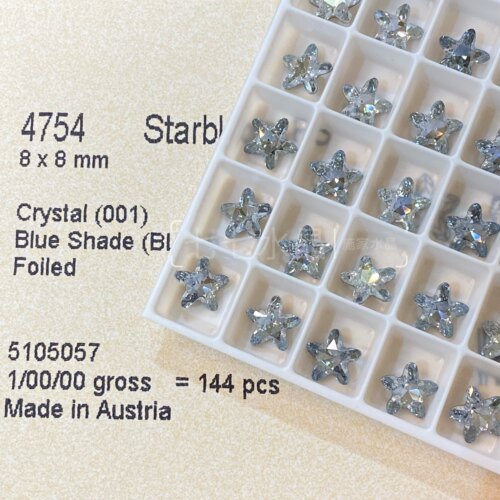 正品华子施家水晶4754海星尖底异型美甲饰品blsh蓝色魅影指甲装饰