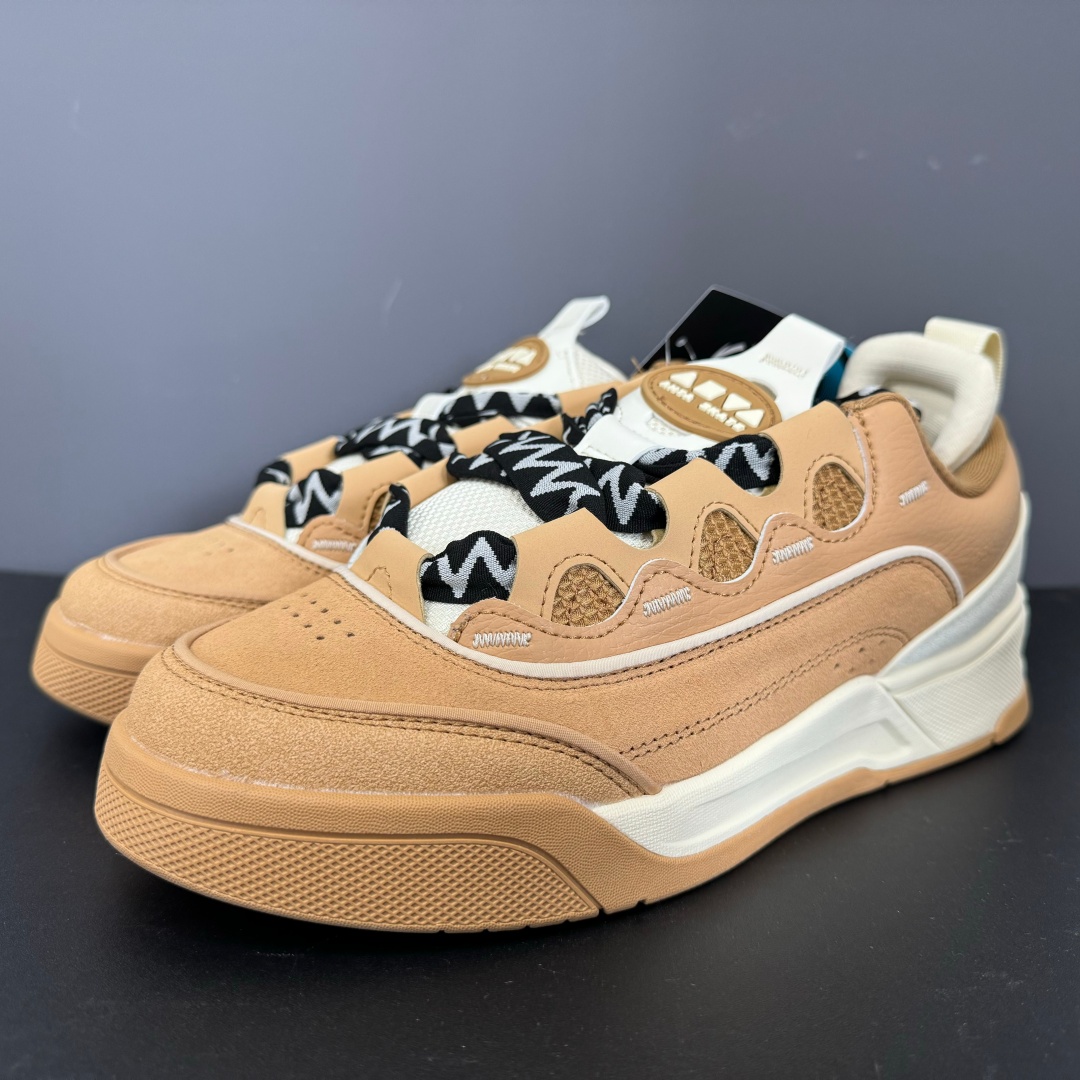 安踏骜杰男板鞋面包鞋新款皮面耐磨潮流撞色厚底运动鞋112248053