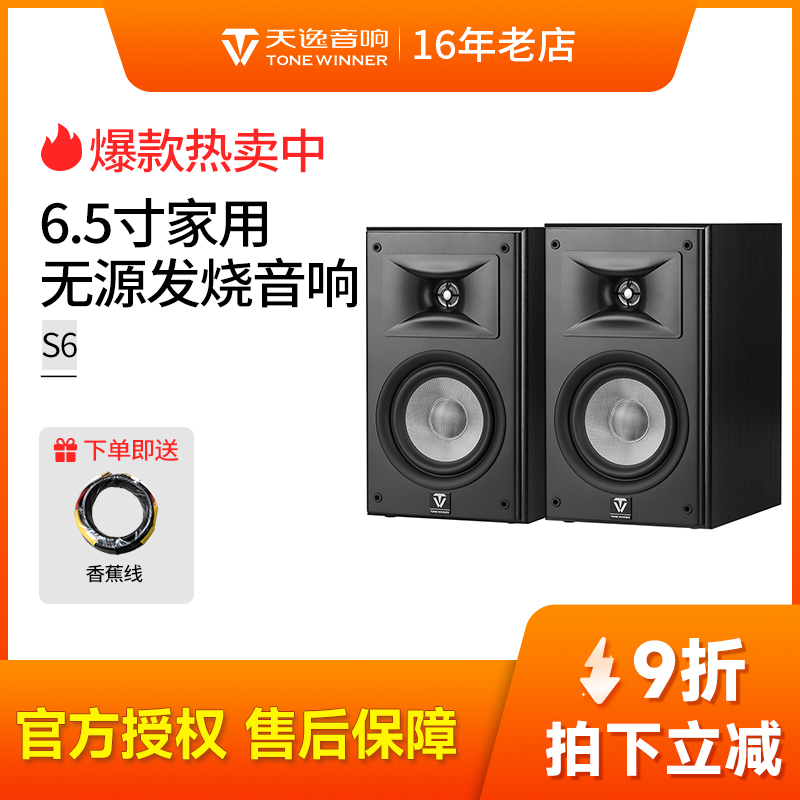 Winner/天逸 童笛S6发烧级6.5寸HIFI桌面无源音箱高保真家用音响