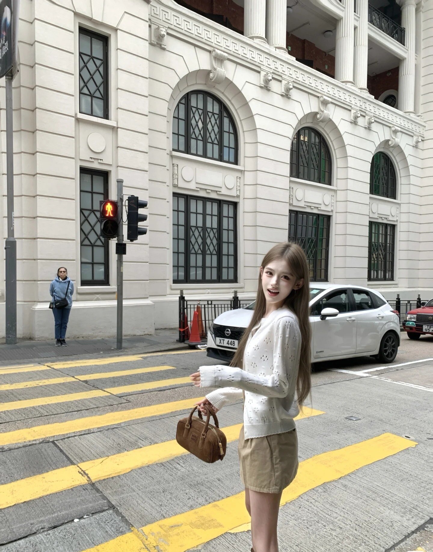 2026新款早春款名媛时尚百搭圆领长袖针织上衣女
