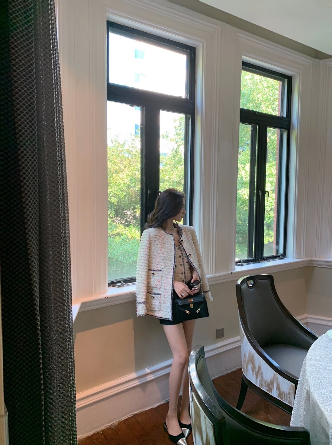 高贵大雅秋冬新款小香风外套女短款粗花呢编织名媛气质高级感上衣