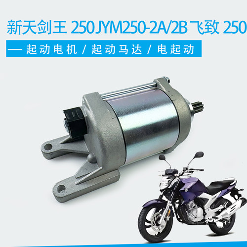 适用雅马哈新天剑王250 JYM250-2A-2B 飞致250起动机启动马达电机