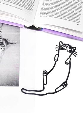 乌克兰Dmitriy高级感猫咪的美梦金属书签文创简约小清新创意礼物