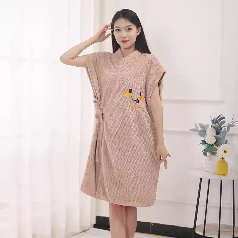 新款时尚可穿式系带浴袍睡袍吸水速干浴巾不掉毛柔软舒适成人裕裙,运动/瑜伽/健身/球迷用品,浴巾/吸水巾,淘宝优惠券,粉丝福利购,淘宝优惠卷