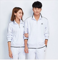 Quần áo thể thao lụa trắng của Hàn Quốc phù hợp với mùa xuân hè hè quần nữ nam cặp đôi kích thước lớn những người yêu thích - Thể thao sau mẫu bộ thể thao nữ đẹp