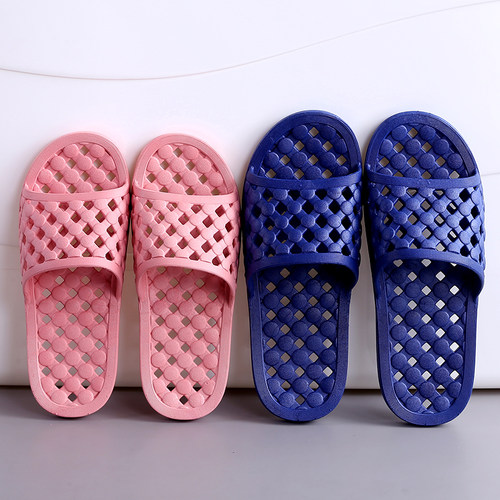 男女士塑料简约浴室漏水防滑拖鞋