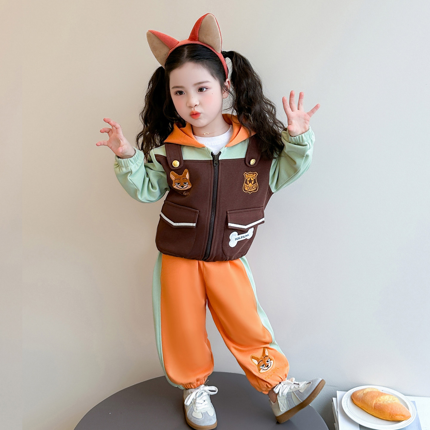 女童疯狂动物城朱迪两件套演出服外套兔子警官cos服装尼克狐狸套