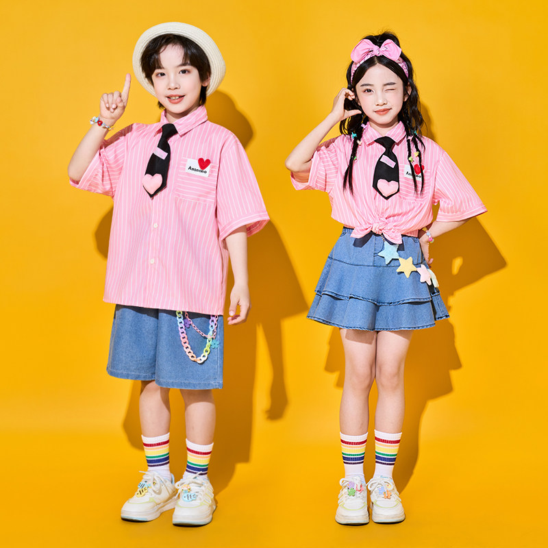 六一儿童节表演服夏季小学生班服校服园服啦啦队毕业照学院演出服