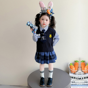 女童园服校服学院演出兔子警官jk马甲衬衫裙子朱迪三件套表演服
