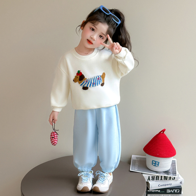 女童卫衣套装春秋新款女孩卫裤两件套韩版休闲运动童装衣服秋装