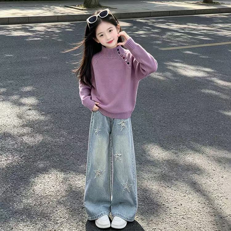 女童毛衣2026冬季新款女孩针织打底衫保暖中大儿童爆款童装冬装潮