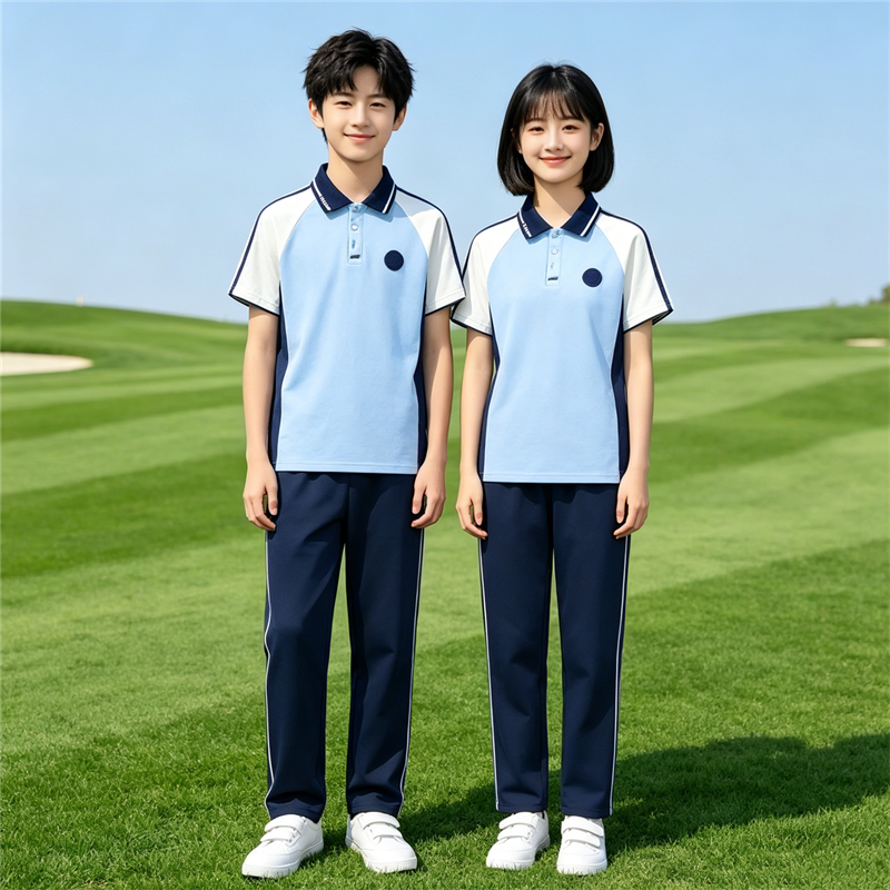 沈阳统一校服初级中学生开学班服夏季短袖长裤套装教育局指定服装