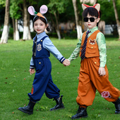 兔子警官儿童cos服装 男女童套装 疯狂动物城尼克狐狸演出服秋季