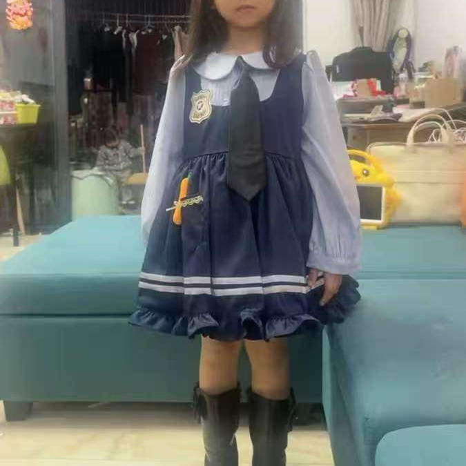 男女童套装疯狂动物城尼克狐狸演出服秋季兔子警官儿童cos服装