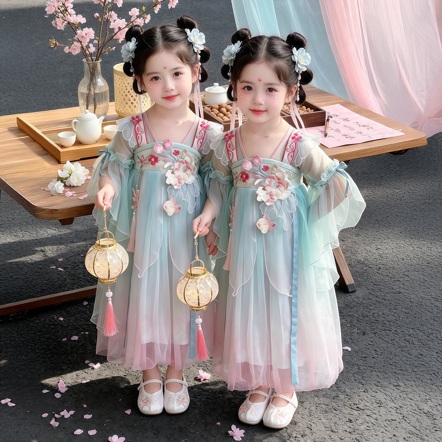 女童汉服连衣裙夏季新款公主裙潮