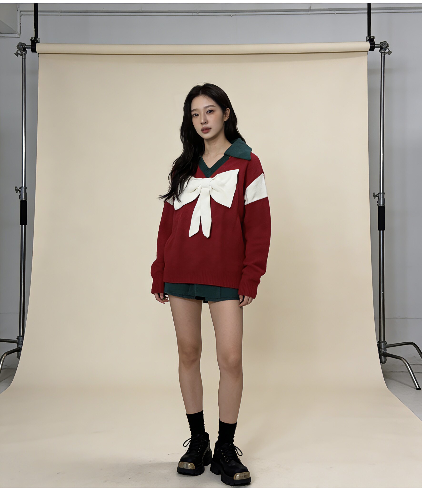 韩国东大门chic2026春季新款法式蝴蝶结设计感毛衣外套女针织上衣