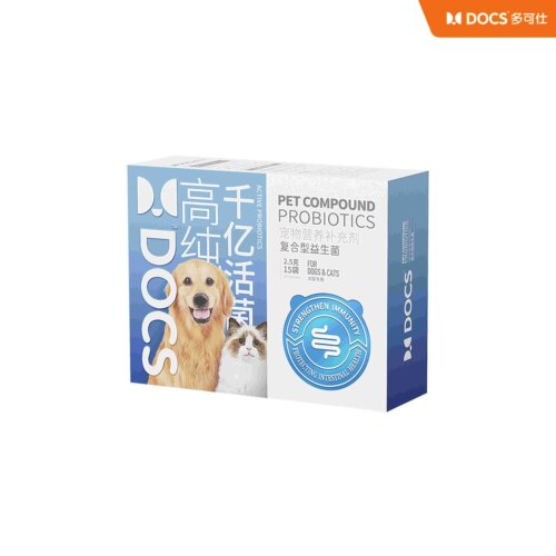 多可仕宠物营养补充剂复合型益生菌2.5g*15袋/盒
