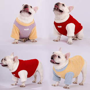 中型犬衣服冬装加厚法兰绒泰迪金毛斗牛狗法斗睡衣英斗巴哥八哥