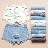 薄款 莫代尔棉儿童中大童无骨短裤 小孩一片式 男童平角内裤 四角裤 头