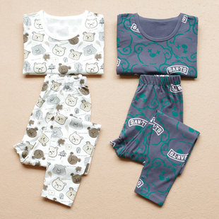 儿童薄款内衣套装中腰大男童莫代尔棉秋衣秋裤小男孩青少年睡衣裤