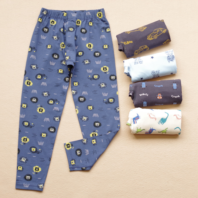 儿童薄款秋裤莫代尔棉小男孩卡通