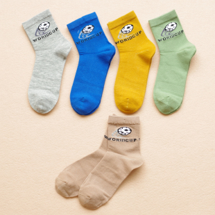 男童中筒袜子中大儿童加厚纯棉四季运动长袜春秋冬季松口青少年袜