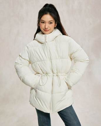 Hollister小海鸥2025半长款棉服