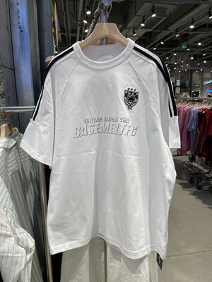 basement fg BF国潮字母印花短袖t恤重磅棉男女同款不支持退货