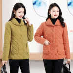 冬季时尚舒适休闲中老年外套妈妈装保暖加绒加厚国风女装棉衣棉服