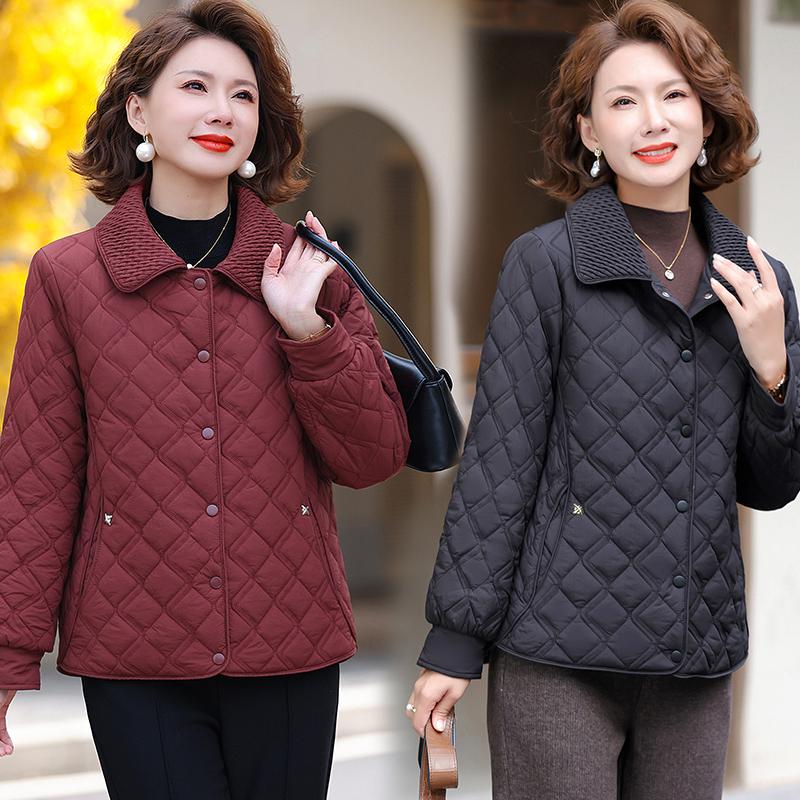 中老年妈妈中年棉服短款