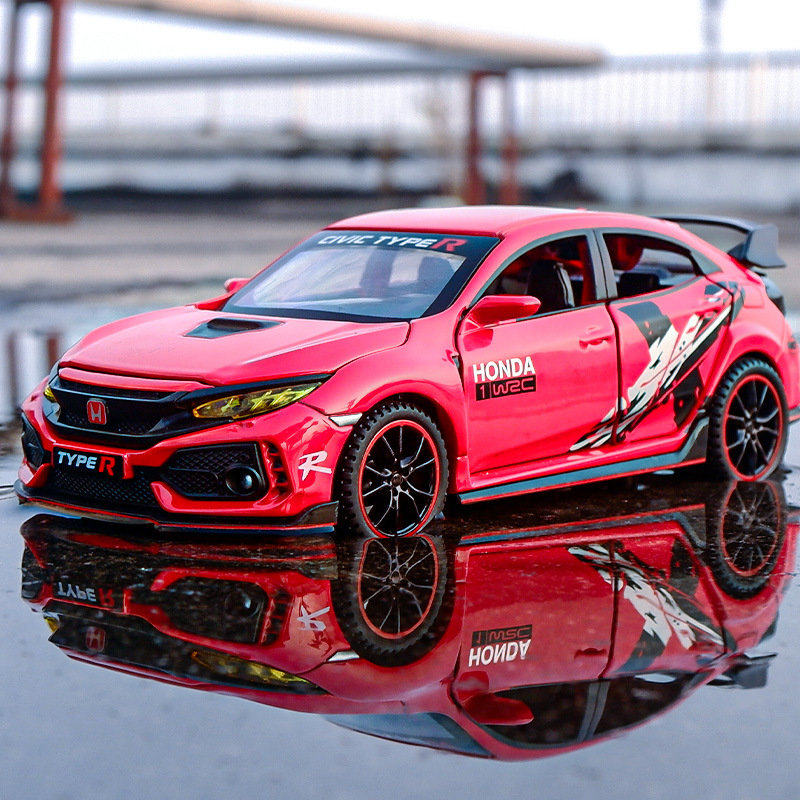 1:32东风本田思域type-r汽车模型仿真合金模型广汽儿童玩具车模型