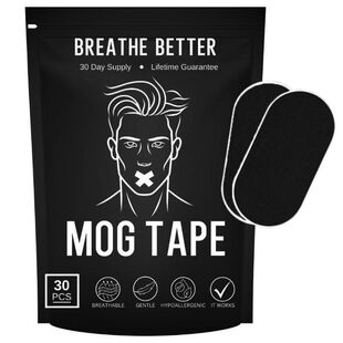 Mog Mouth Tape，30 Strips Mouth Tape，男士睡眠胶带深度睡眠