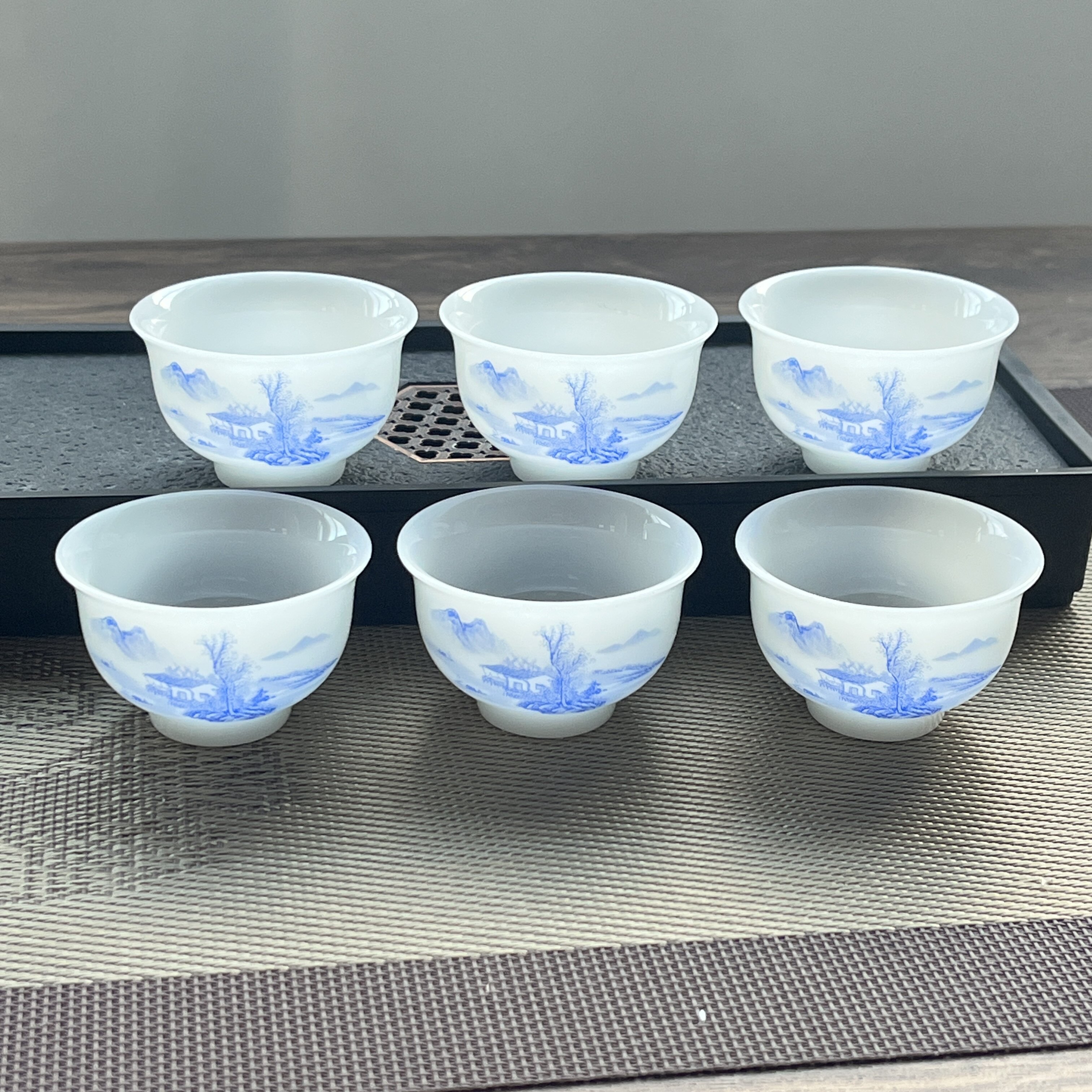 冰种璞玉瓷茶杯功夫茶具家用办公会客高档陶瓷茶杯茶盏功夫茶杯