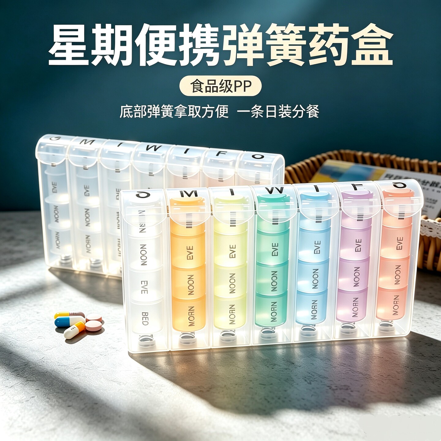 迷你药片收纳盒小盒子便携分药盒