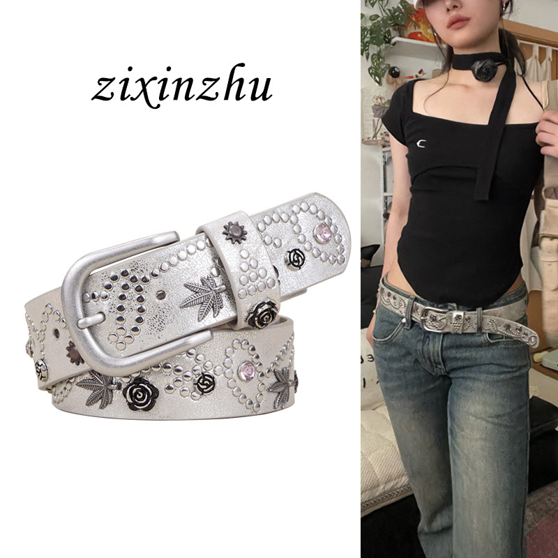 铆钉时尚腰带女士辣妹休闲百搭牛仔裤带复古设计感小众金属皮带女,服饰配件/皮带/帽子/围巾,腰带/皮带/腰链,淘宝优惠券,粉丝福利购,淘宝优惠卷